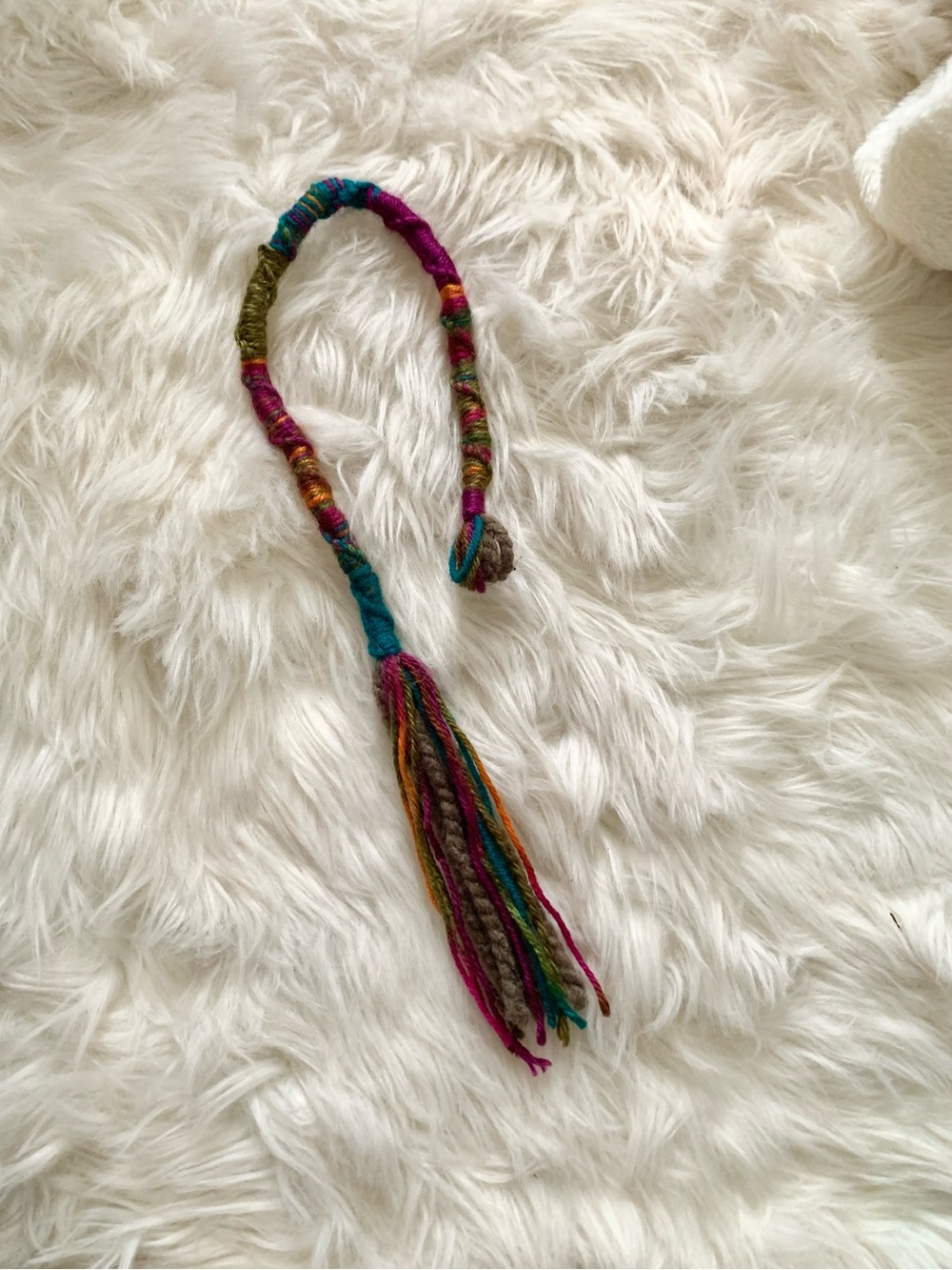 Handmade Multi-Color Boho Hippie Braided Hair Loop Accessory